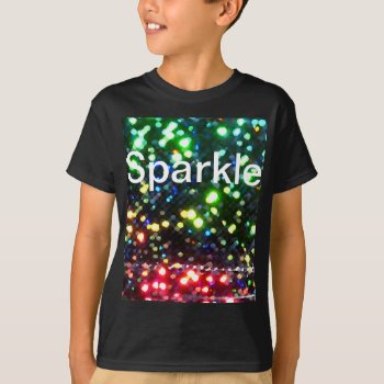 Sparkle Black Tshirt Glam Sparkly Fun Glittery by CricketDiane at Zazzle