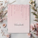 Sparkle Bling Glitter Pink iPad Smart Cover<br><div class="desc">Add a touch of sparkle and bling to your ipad case with this pink faux glitter drip effect design. Features your initial and your name in a modern hand lettered script. An elegant,  girly and glam ipad case.</div>
