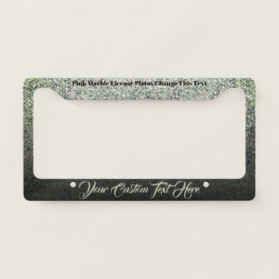 Sparkle Bling green License Plate Frame