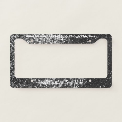 Sparkle Bling Queen Boss Silver License Plate Frame