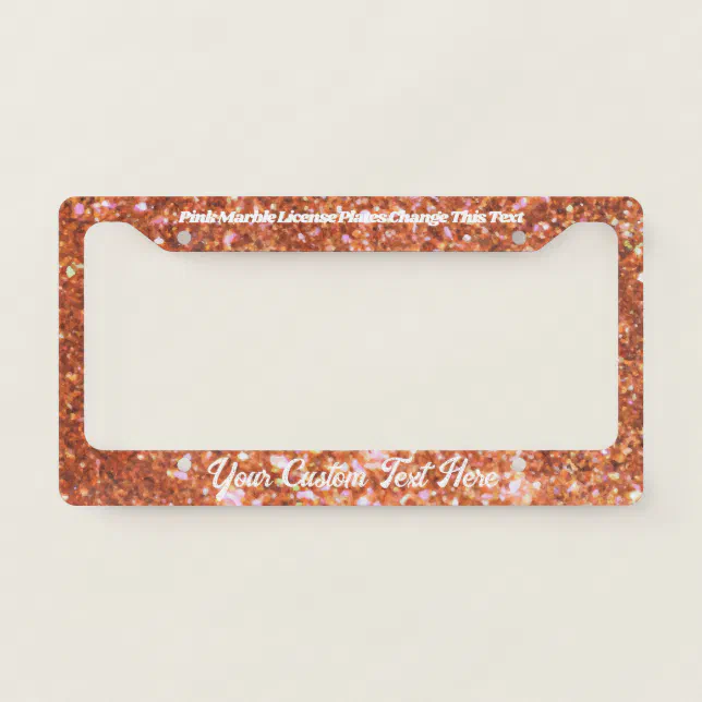 Sparkle Bling Queen Orange License Plate Frame Zazzle