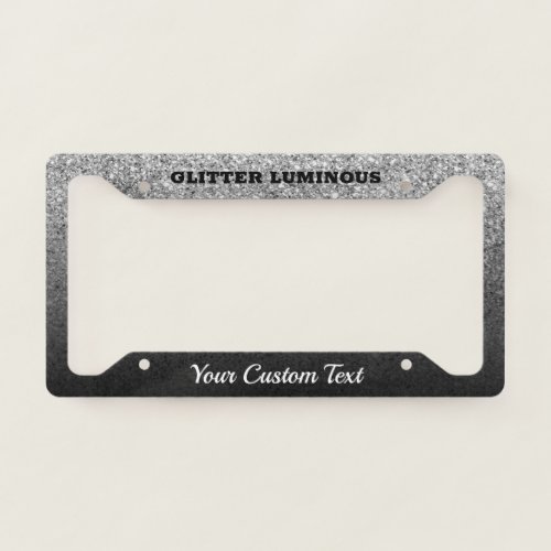Sparkle Bling Silver Queen License Plate Frame