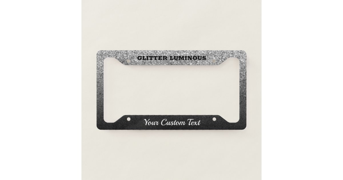 Sparkle Bling Silver Queen License Plate Frame Zazzle