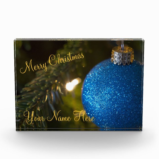 Sparkle Blue Ornament Award (Front)