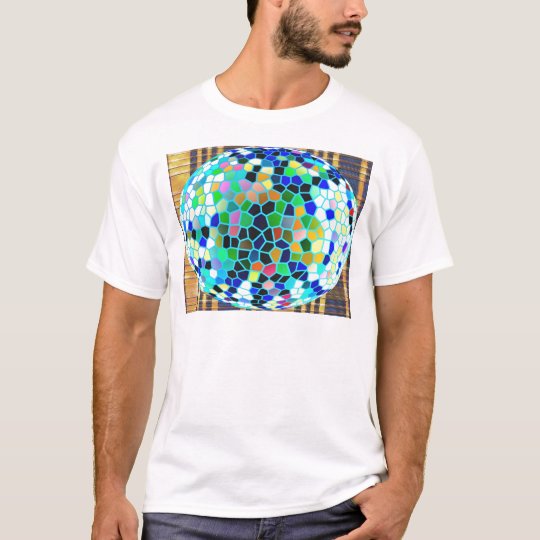 Sparkle Blue Stained Glass n Happy Abstract Art T-Shirt