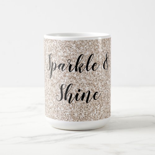 Sparkle Blush Cream Glitz Glitter     Coffee Mug