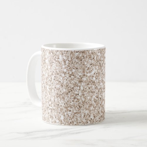 Sparkle Blush Cream Glitz Glitter Coffee Mug