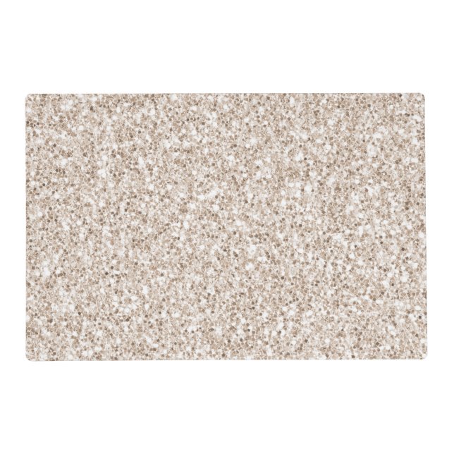 Sparkle Blush Cream Glitz Glitter  Placemat (Front)
