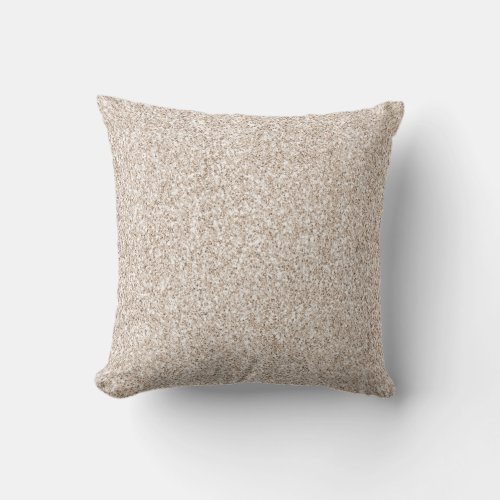 Sparkle Blush Cream Glitz Glitter      Throw Pillow