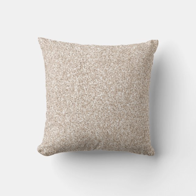 Sparkle Blush Cream Glitz Glitter      Throw Pillow (Front)