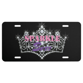 Sparkle Boss Diamonds License Plate