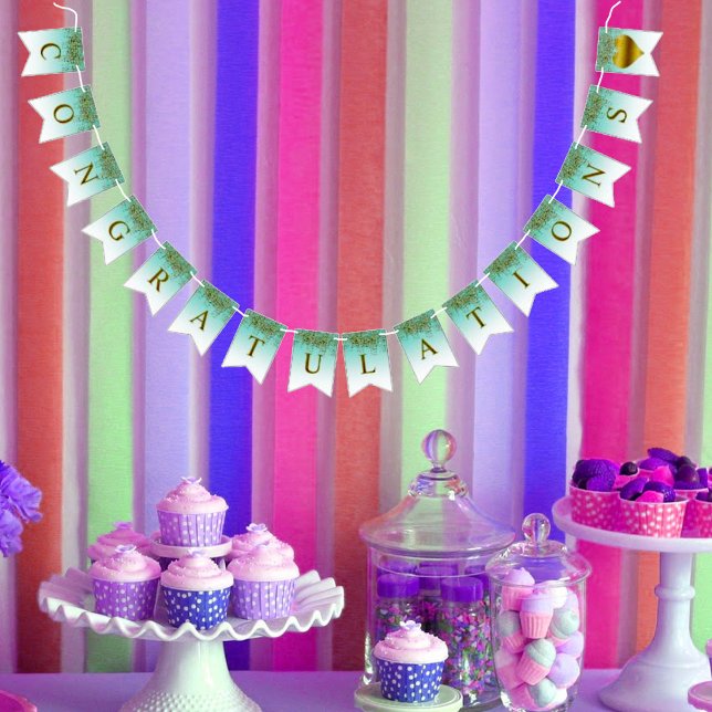 Sparkle BRIDE Glam Congratulations Shower Party Bunting Flags (Creator Uploaded)