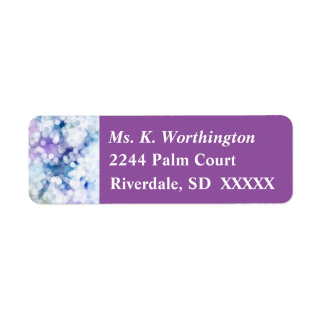 Sparkle Bubble Circles Return Address- Label (Front)