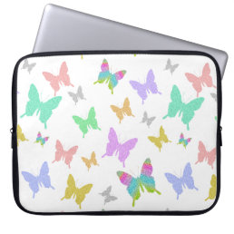 Sparkle Butterflies Glitter Pretty Girly Cute Cool Laptop Sleeve