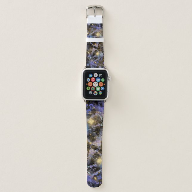 *~* Sparkle Celestial Cosmos Universe Glitter Apple Watch Band (Front)