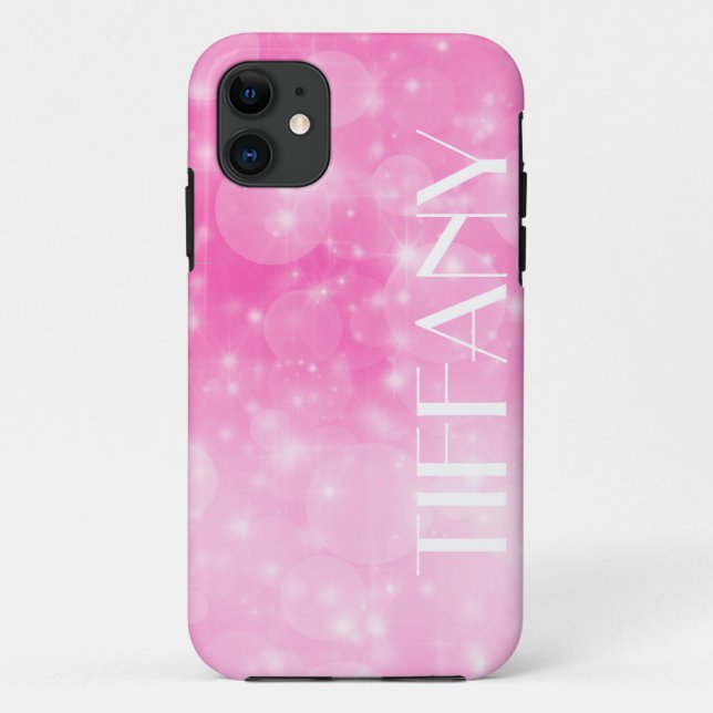 sparkle Christmas hot pink birthday party Case-Mate iPhone Case (Back)