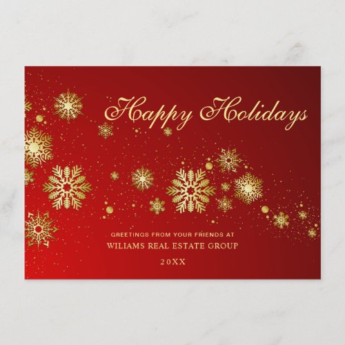 Sparkle Christmas Snowflake Corporate Greeting Holiday Card