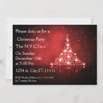 sparkle christmas tree Holiday party Invitation