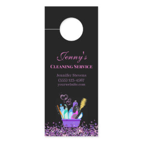 Sparkle Cleaning Supplies Cleaning Service Door Hanger