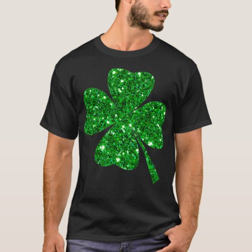 Sparkle Clover Shamrock Irish For St Patricks T_Shirt
