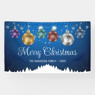 Sparkle Colorful Christmas Balls Bauble Festive Banner