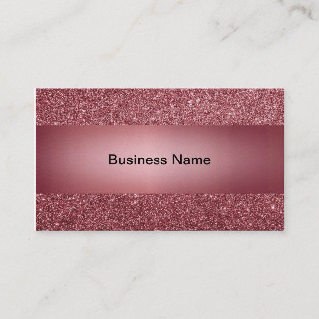 Sparkle Dazzle Rose Pink Business Card (Front)