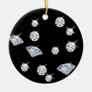 Sparkle Diamonds Ceramic Ornament