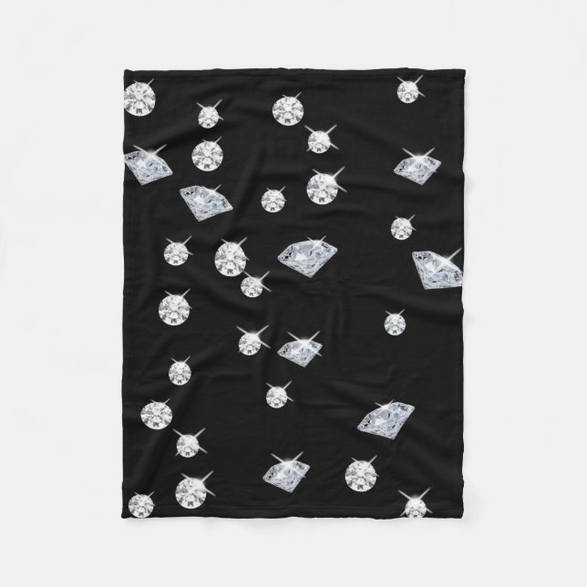 Sparkle Diamonds Fleece Blanket (Front)