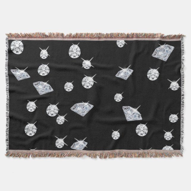 Sparkle Diamonds Throw Blanket (Front)