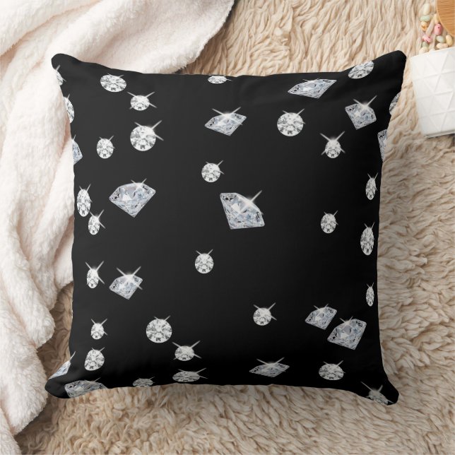 Sparkle Diamonds Throw Pillow (Blanket)