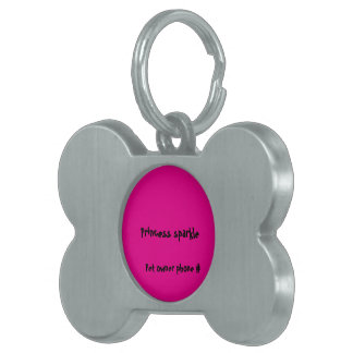 Sparkle dog tag personalized