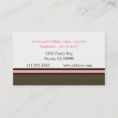 Sparkle & Dots Cake Bakery : Business Cards (Back)