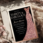 Sparkle Dress 30th Birthday Party Black Rose Gold  Foil Invitation<br><div class="desc">Sparkle Dress 30th Birthday Party Black Rose Gold Foil Invitation

See matching collection in our store</div>