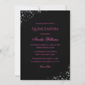 Sparkle Dress Pink Quinceanera Invitation (Back)