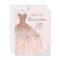 Sparkle Dress Pink Rose Gold Quinceanera Invite