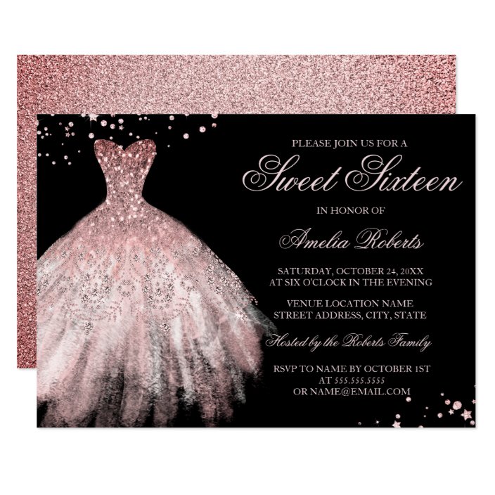 rose gold sweet sixteen dresses