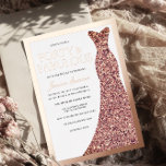 Sparkle Dress Womans 40th Birthday Party Rose Gold Foil Invitation<br><div class="desc">Sparkle Dress Woman's 40th Birthday Party Rose Gold Foil Invitation

See matching collection in our store</div>