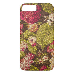 Sparkle Effect Floral Brocade iPhone 8 Plus/7 Plus Case