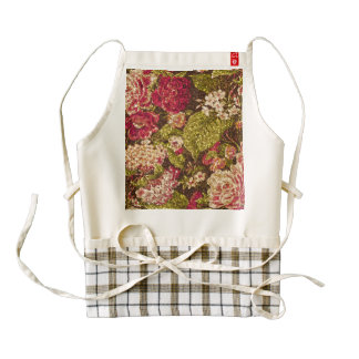 Sparkle Effect Floral Brocade Zazzle HEART Apron