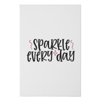 Sparkle every day design- Makeup quote Faux Canvas Print