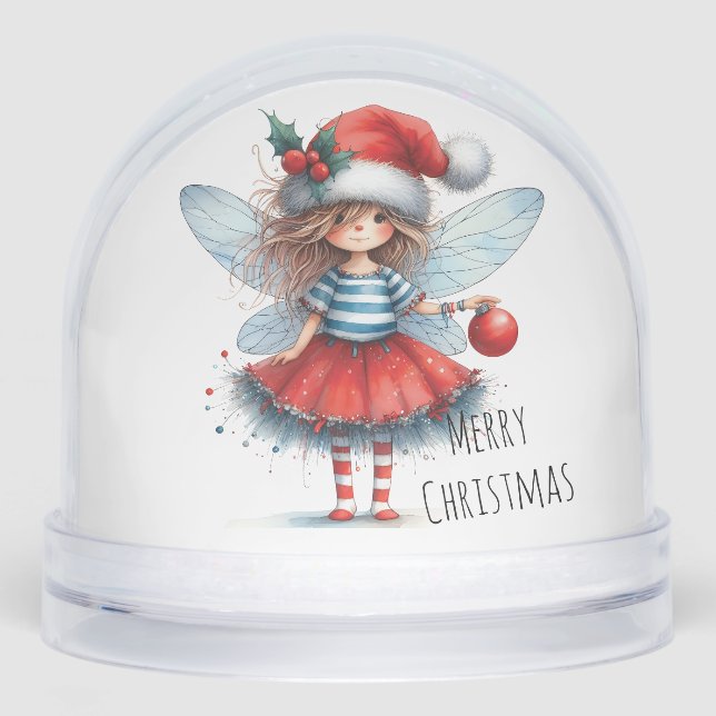 Sparkle Fairy with Ornament  Snow Globe (Front)