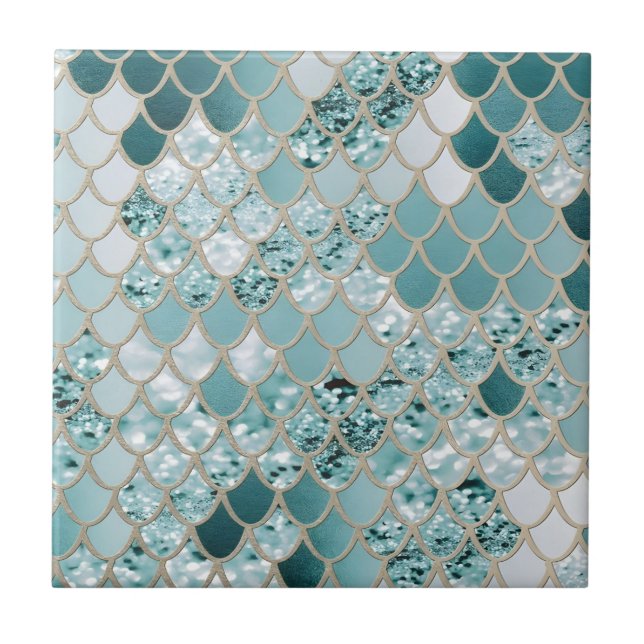 sparkle floor tiles modern floral pattern (Front)