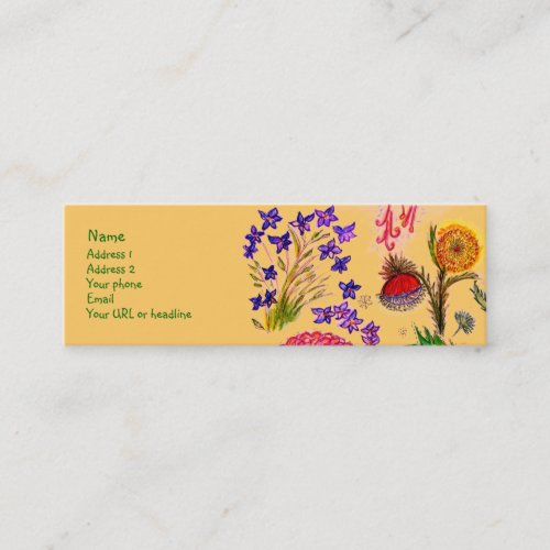 Sparkle Flowers card. Business Card Template