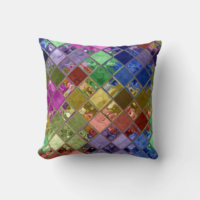 Sparkle Gems Mosaic Art Pillows ~ home decor gift (Front)