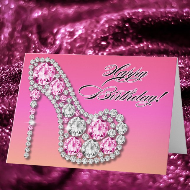 Sparkle Glam Stiletto Birthday Card (Creator Uploaded)