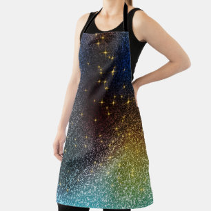 Sparkle glitter gradient with colorful colors apron