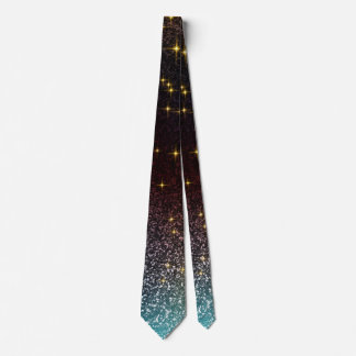 Sparkle glitter gradient with colorful colors neck tie
