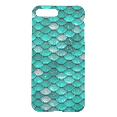 Sparkle Glitter Green Aqua Mermaid Scales Iphone 8 Plus/7 Plus Case