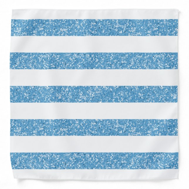 Sparkle Glitter Look Stripes Bandana (Front)