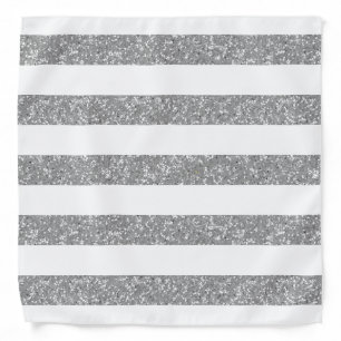 Sparkle Glitter Look Stripes Bandana
